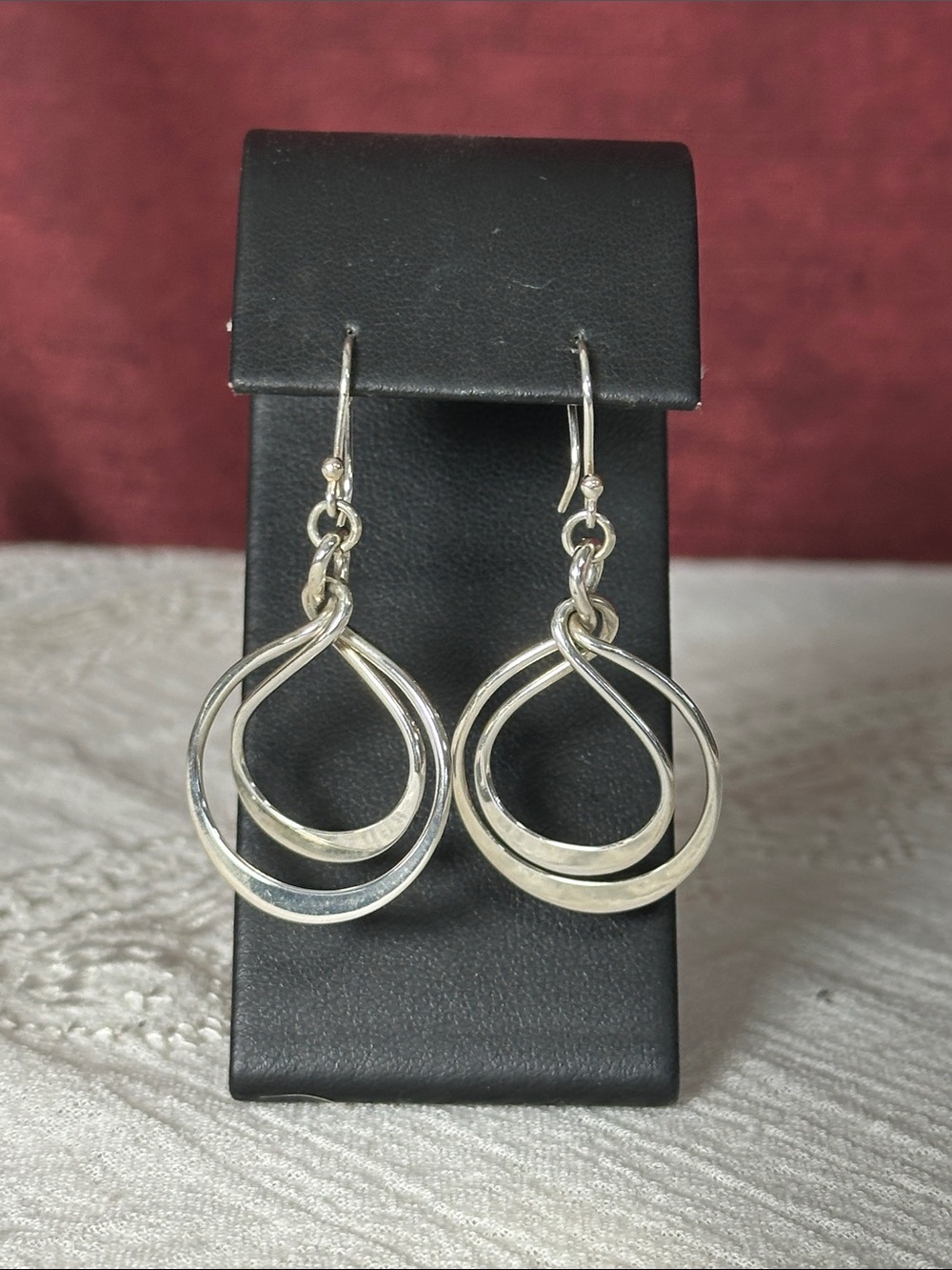 ATI Mexico 925 Sterling Nested Teardrop Dangle Earrings 💧✨